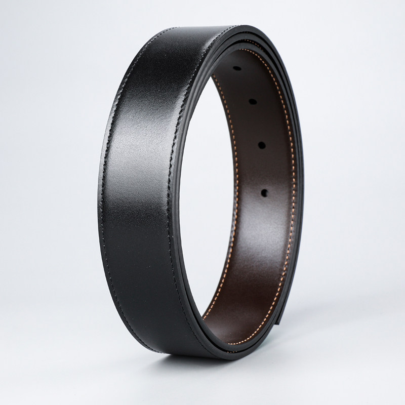 双面光面3.8不带头皮带男士真皮无扣头3.2纯带身3.4牛皮裤腰带947