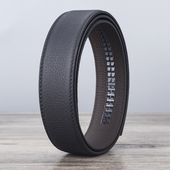 不带头自动带皮带3.4男士 真皮头层牛皮无扣头粗纹纯腰带身带条507