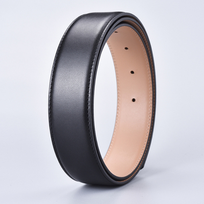 小牛皮不带扣头皮带纯带身腰带条