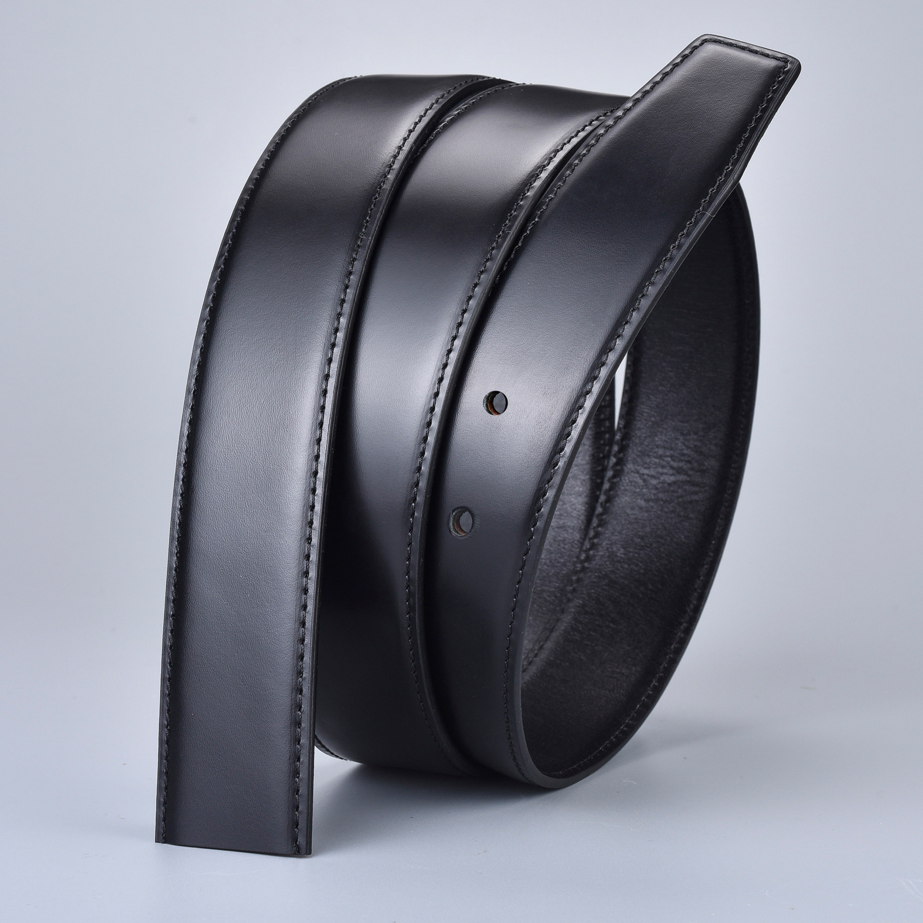 光面品牌替换3.4不带头皮带男真皮头层牛皮2.9无扣纯带身腰带977