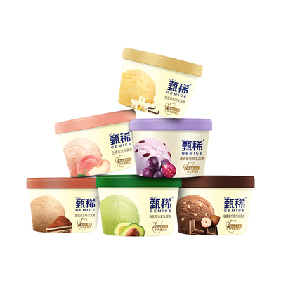 16杯伊利甄稀杯冰淇淋香草