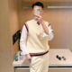 学院风男装 背心 商务通勤鸡心领男士 休闲坎肩羊毛马甲男款 秋冬新款