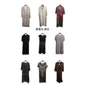 瑕疵女装 夏季 真丝桑蚕丝连衣裙名媛风碎花长裙印花真丝C22