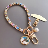 手机挂绳女手腕短款 超好看夏日小众户外香风金属钮链精致高级感旅游行防丢摔手提相机挂链子套壳挂件原创新品