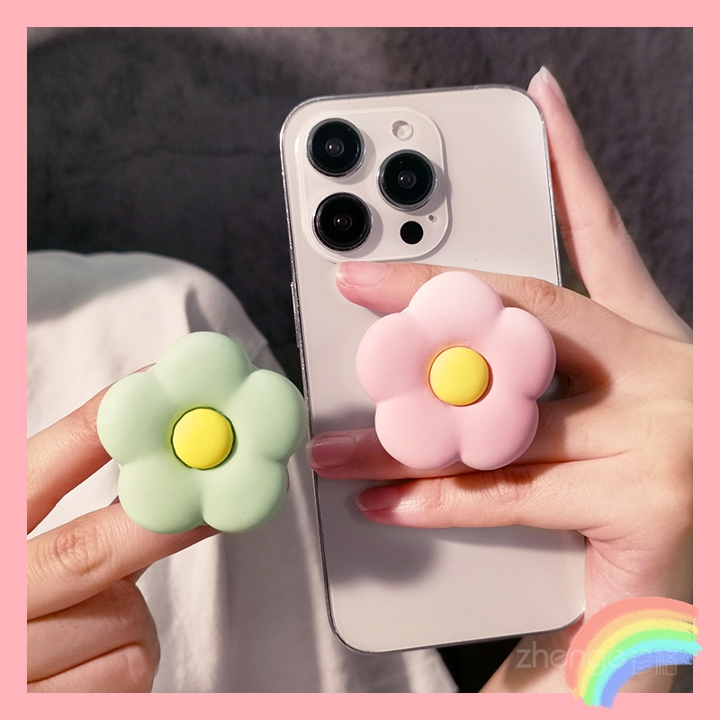 可爱小花手机背贴桌面支架