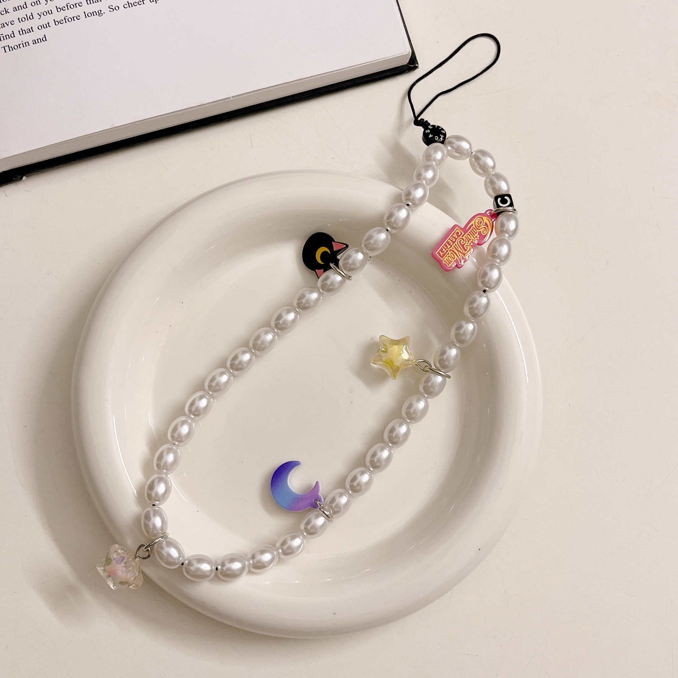 手机挂绳短款手腕绳手工串珠