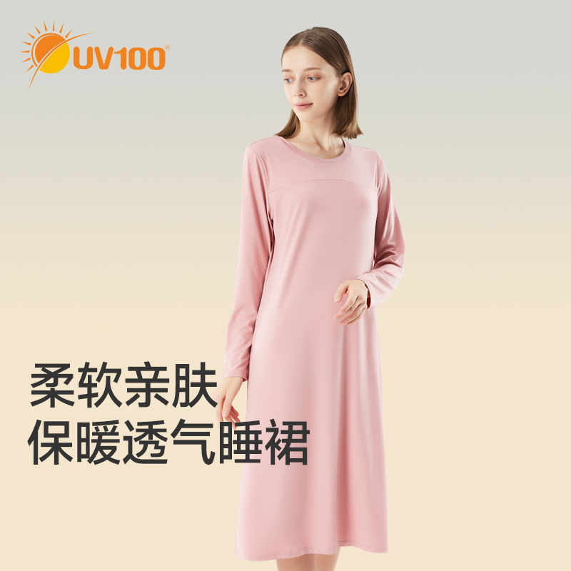 UV100冬季保暖休闲连衣裙女