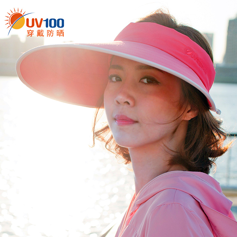 限8000张券uv100骑车遮阳帽大沿檐女防晒帽子
