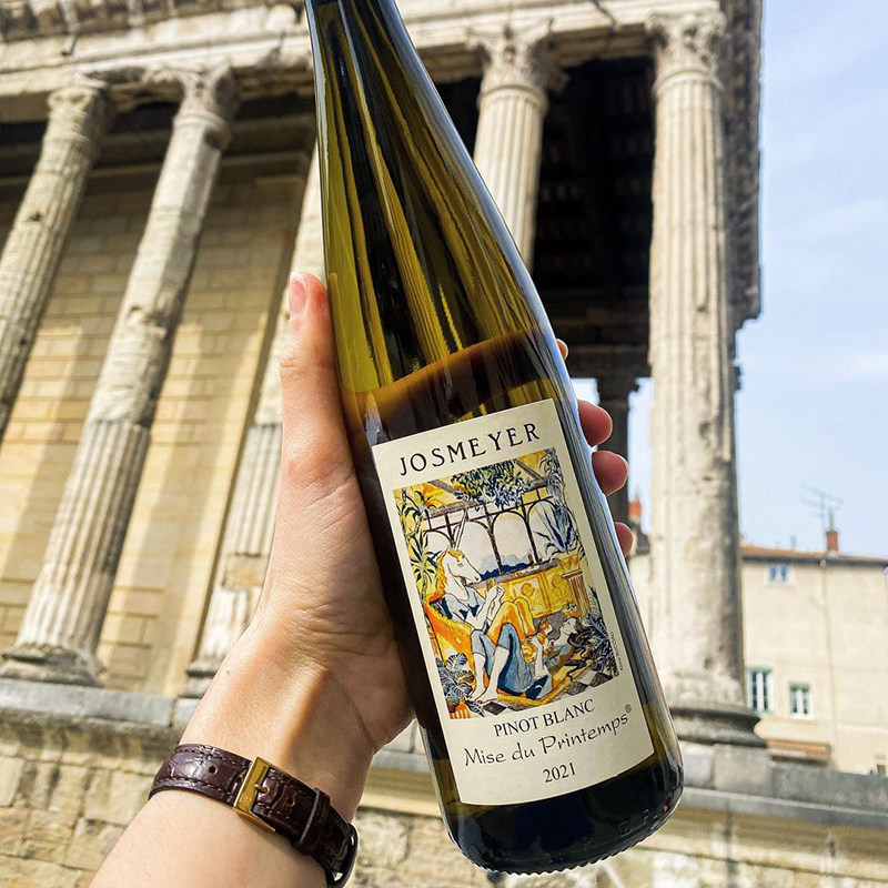 小白花奶油香气 法国阿尔萨斯josmeyer乔士迈春天白比诺白葡萄酒