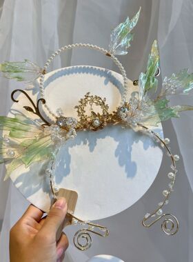 美人鱼发饰超仙绿色古风发簪发饰头饰汉服发饰一整套人鱼发饰套系