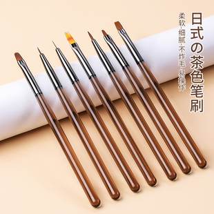 美甲笔工具套装全套光疗笔日式亚克力拉线笔彩绘笔美甲店专用笔刷