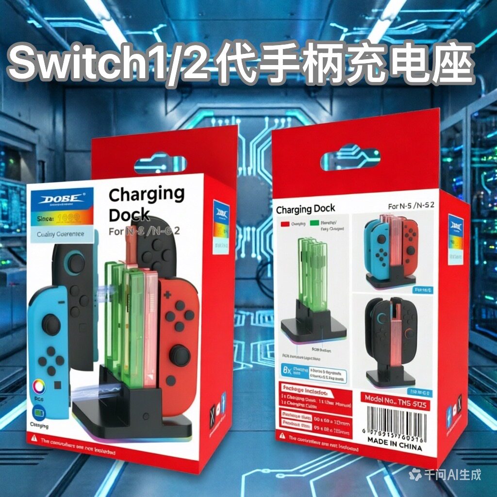 DOBE正品Switch1/2代通用手柄充电底座 NS2/OLED手柄充电器NS配件图片