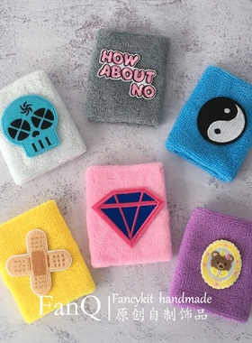 FanQ自制日系原宿ins手袖Y2K甜酷少女护腕洛丽塔袖套卡通可爱配饰