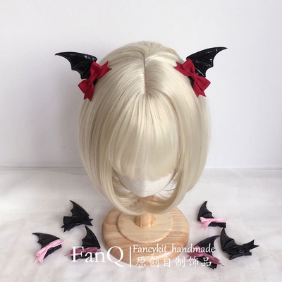 洛丽塔黑色翅膀恶魔发夹