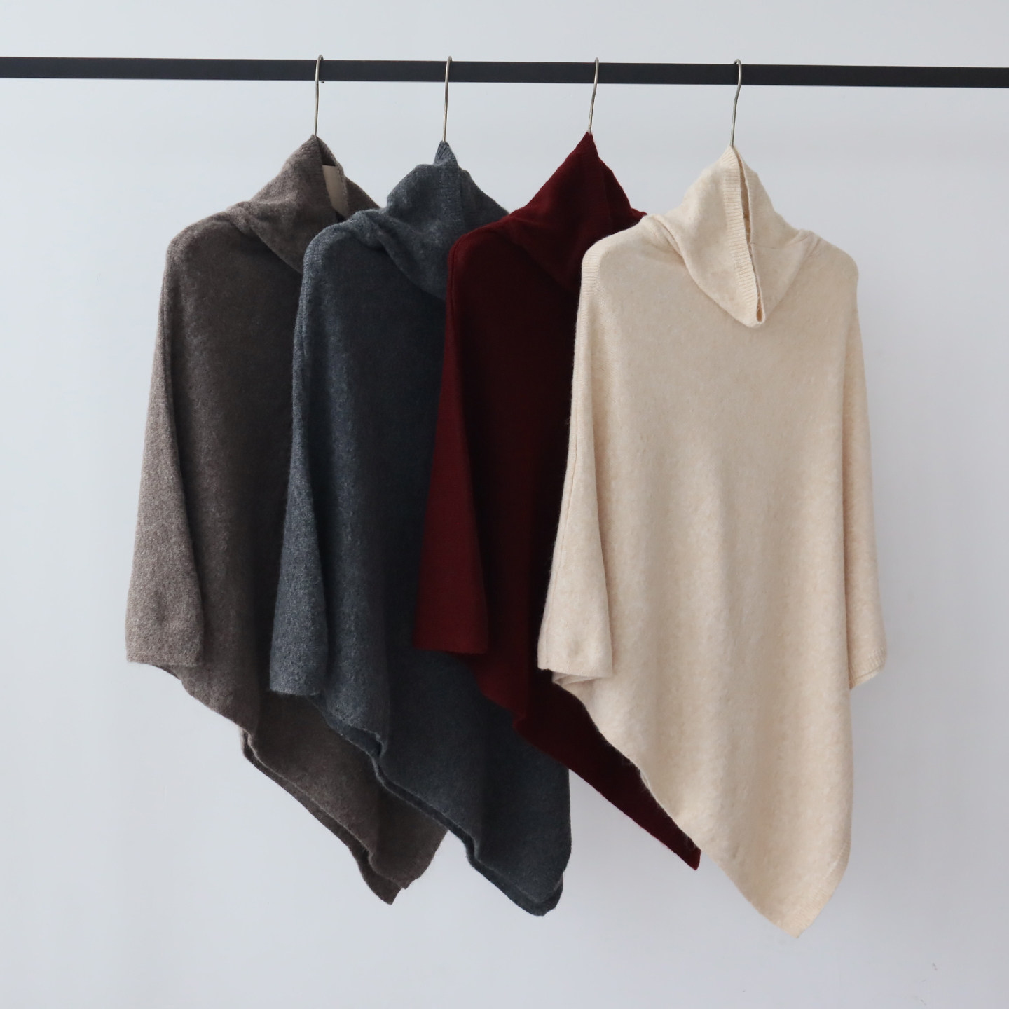 秋冬上衣气质通勤高领慵懒风宽松小驼绒罩衫斗篷斜摆套头针织衫女,女装/女士精品,毛针织衫,淘宝优惠券,粉丝福利购,淘宝优惠卷