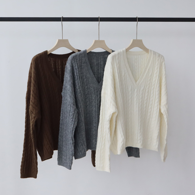 羊毛混纺毛衣秋冬女高级感针织衫