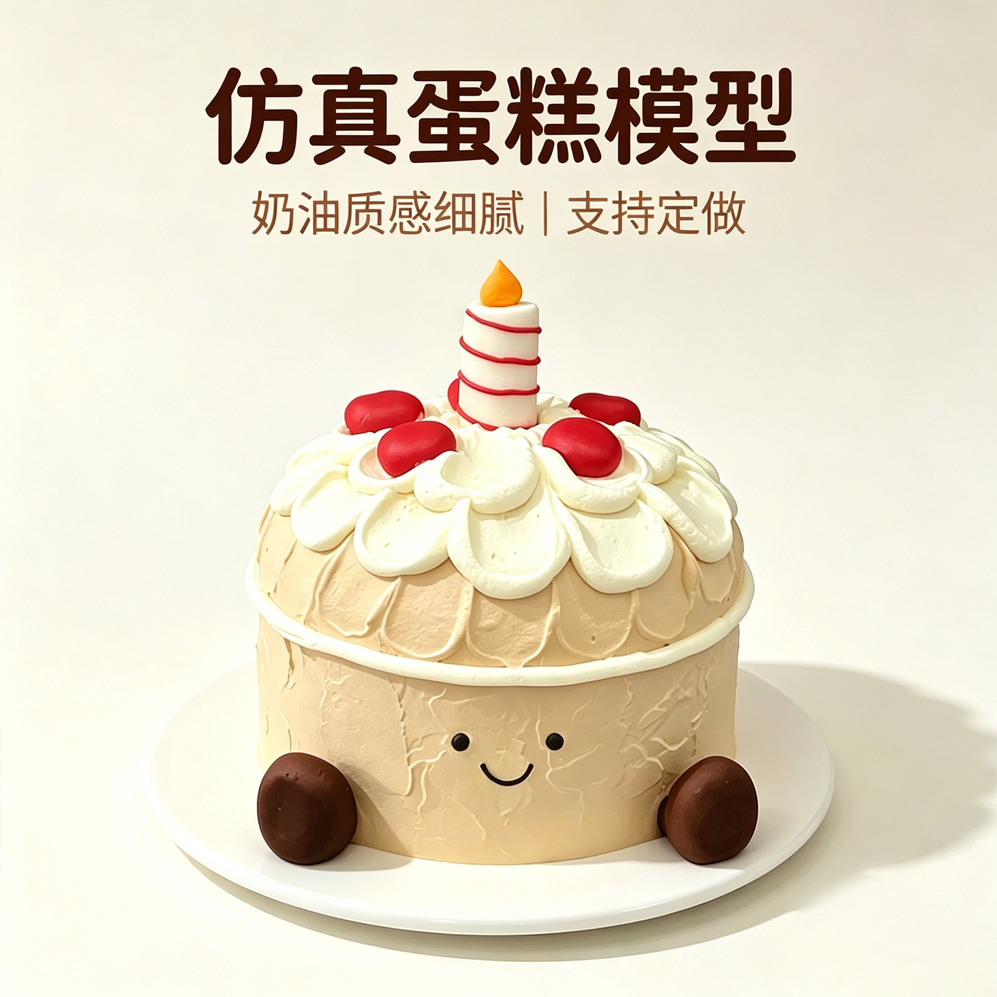 2026新款可爱卡通蜡烛蛋糕模型