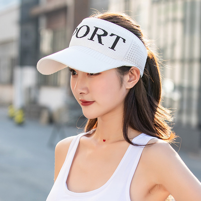 漏顶跑步运动速干夏天防晒帽子图片
