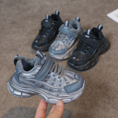 软底男童运动鞋 儿童老爹鞋 二棉加绒小童休闲鞋 宝宝学步鞋 秋冬新款