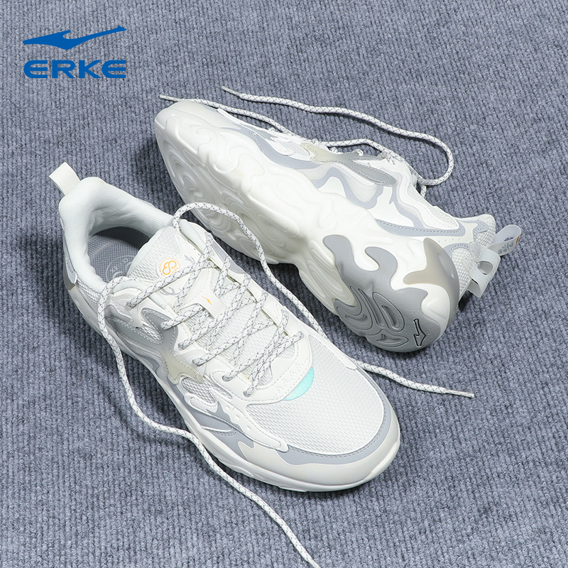 鸿星尔克男鞋奇弹寻鹿2.0春季新款休闲鞋学生运动防滑老爹跑步鞋