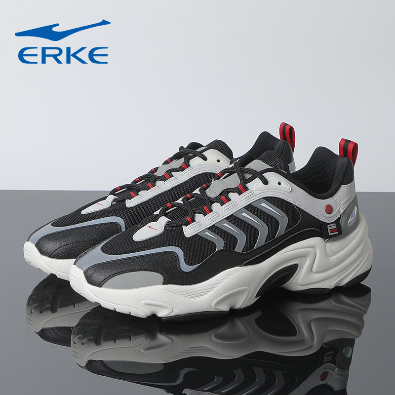 鸿星尔克男士复古运动老爹鞋