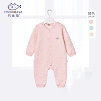 Quần áo trẻ em Xiêm mùa thu và mùa đông sơ sinh dày áo ấm cotton mỏng ra quần áo tập tin sử dụng kép quần áo trẻ em - Áo liền quần áo liền quần cho bé