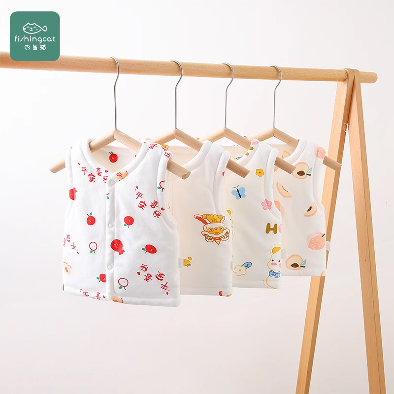 钓鱼猫休闲夹棉秋冬马甲