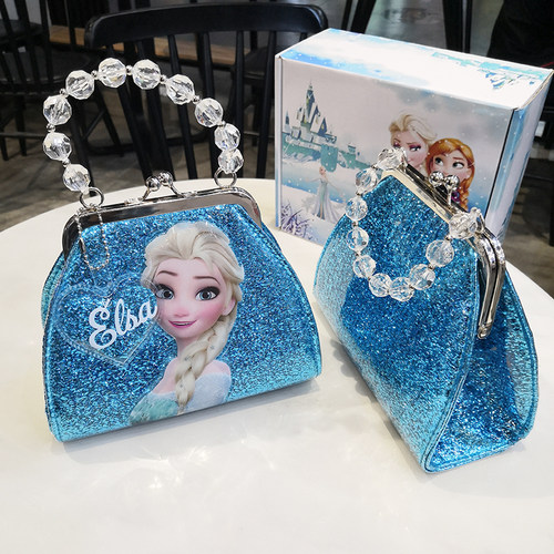 冰雪奇缘艾莎斜跨链条包女孩礼物