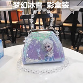 女孩礼物冰雪奇缘艾莎公主斜挎包 手提手拎公主女包 爱莎女童时尚