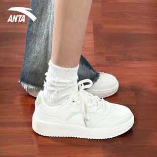 安踏女鞋轻程百搭女子板鞋增高厚底休闲鞋2026新款小白鞋运动鞋女