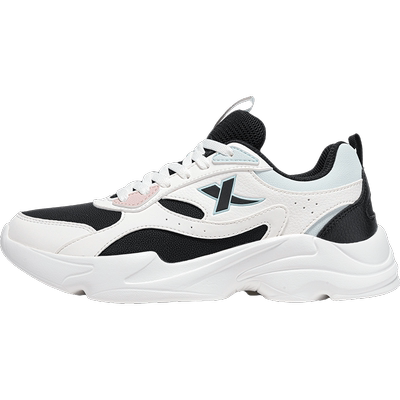 特步女鞋2026新款冬季软底正品皮面防水鞋子老爹鞋跑步鞋运动鞋女