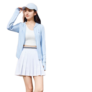 安踏女装2026冬季新款官方旗舰店运动外套薄款透气防晒凉感连帽女