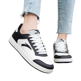 安踏板鞋女鞋2025新款冬季小白鞋学生低帮鞋厚底增高运动休闲鞋女