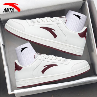安踏男鞋小街顽板鞋男士2026新款冬季软底鞋子红色休闲鞋运动鞋男
