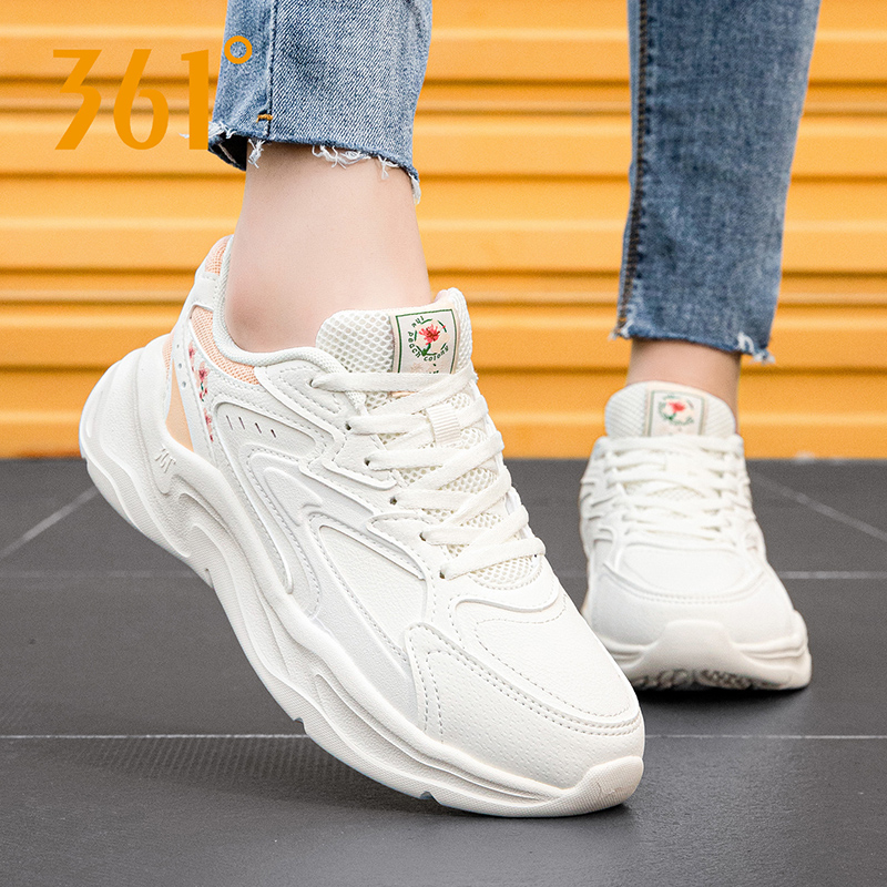 361°跑步鞋女子运动鞋皮面361