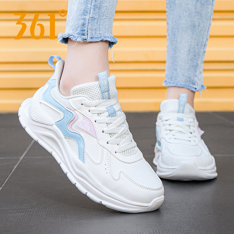 361°跑步鞋女子运动鞋皮面361