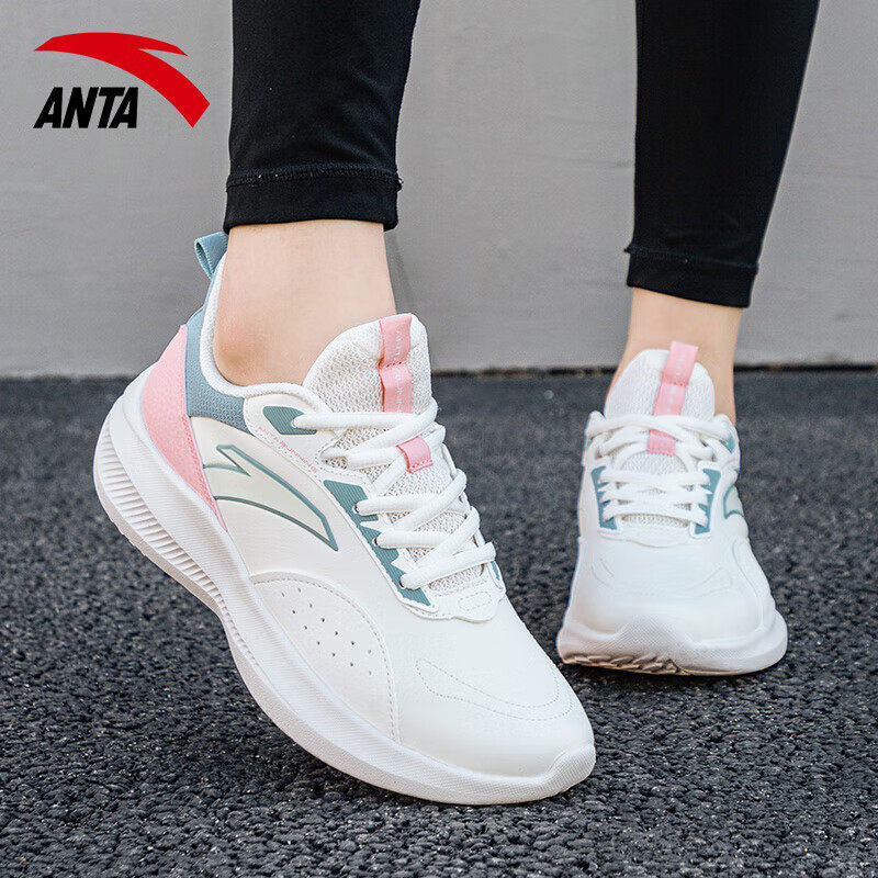 安踏女鞋冬季鞋子跑鞋皮面跑步鞋皮面防水休闲鞋官方旗舰运动鞋女,运动鞋new,跑步鞋,淘宝优惠券,粉丝福利购,淘宝优惠卷