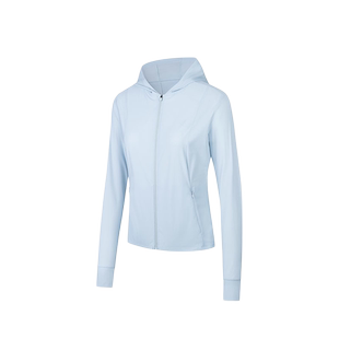 安踏女装2026冬季新款官方旗舰店运动外套薄款透气防晒凉感连帽女