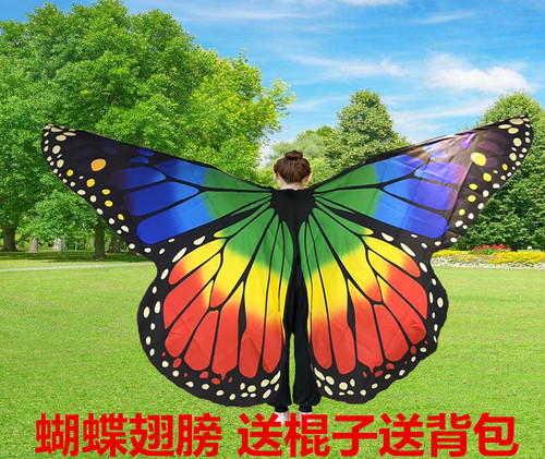 肚皮舞金翅道具成人大蝴蝶翅膀