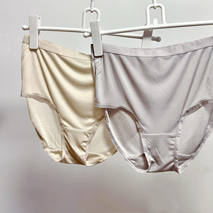 试穿N条严选出的日单高品真丝内裤 女士透气舒适桑蚕丝中腰三角裤
