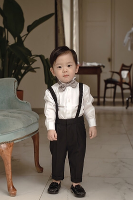 男童礼服夏季新款背带裤套装