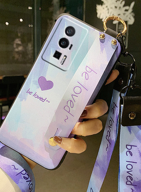 适用小米POCO C75手机壳红米14C全包边C65保护套X7PRO卡通硅胶note13腕带M4PRO挂绳女款M5S防摔x6pro磨砂14T