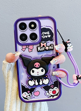 适用于小米POCOC85手机壳红米15 5G卡通硅胶15C全包边A5 4G防摔C75保护套F7 ULTRA手绳挂绳14TPRO时尚C65创意