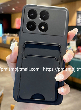 适用小米红米K70手机壳K60至尊版保护套K80刷卡14C全包边NOTE15PRO插卡卡包NOTE12S防摔卡套NOTE14 4G网红13C