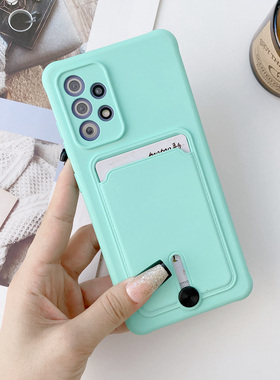 适用三星A52 5G手机壳A53全包边插卡A13保护套A32 4G女A17卡通硅胶S25ULTRA防摔A325F情侣A56网红A55创意时尚