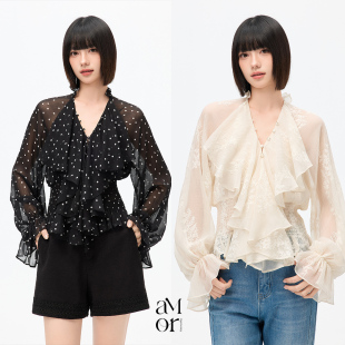 古典氛围感荷叶边衬衫 26春款 上衣 美貌野心家 Ayemorrey