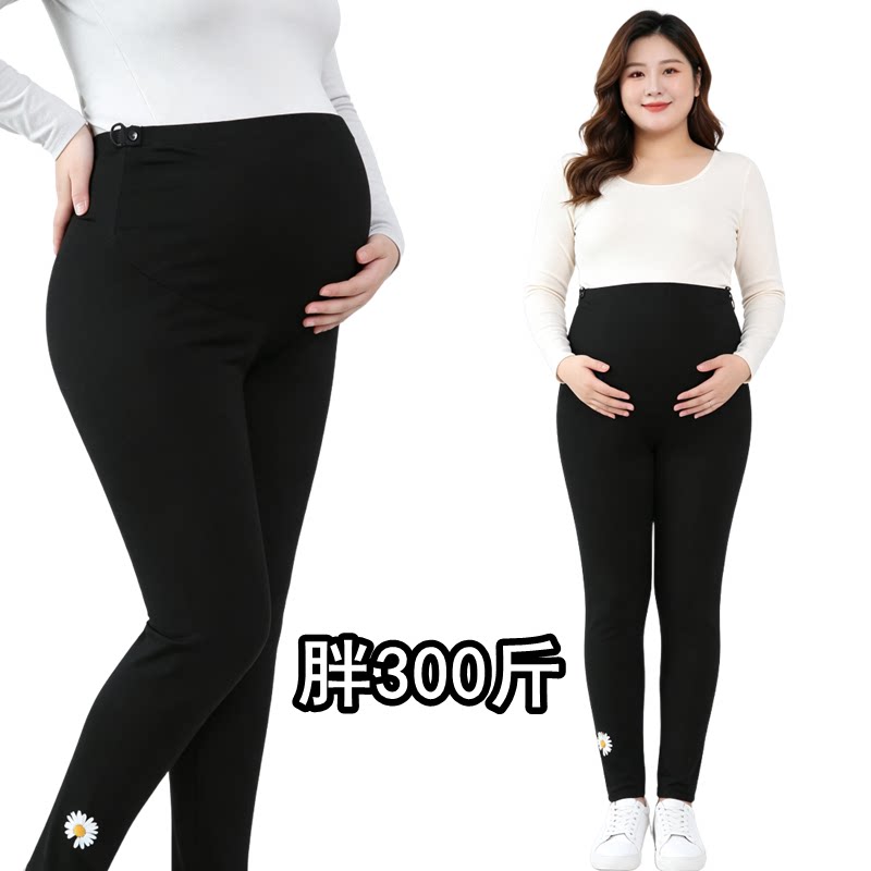 孕妇打底裤春秋款人棉莫代尔弹力图片