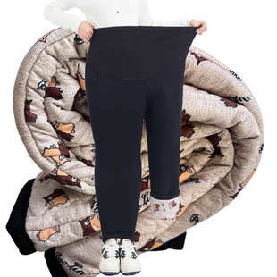 特厚孕妇裤子冬季加绒加厚孕晚期大码200斤加肥加大外穿保暖棉裤