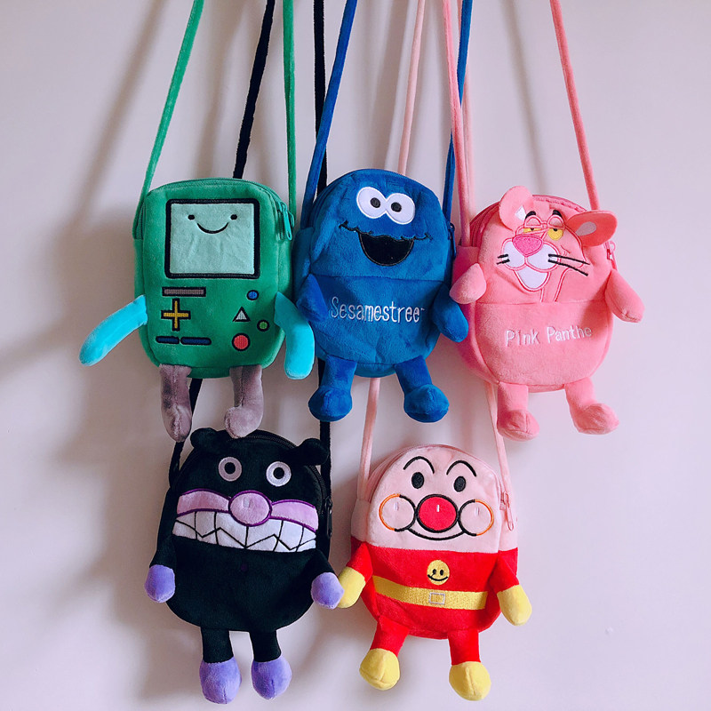 the republic of korea lovely Cartoon Plush Piggy Inclined shoulder bag Mobile phone bag Soft sister Mini Small bag student Female bag Sesame Streetin the Leather/Lady bags/Men's bag, Ms. bags  category - from Buy2taobao.com to provide professional Taobao agent buy service