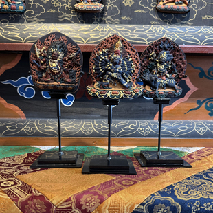 壤巴拉 大威德金刚马头明王金刚铠甲圣像手工彩绘擦擦 精美礼盒装